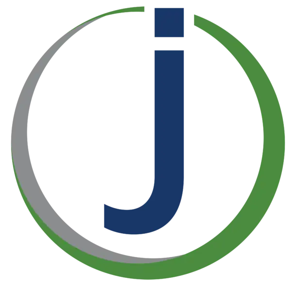 A picture of the letter j in an animated logo.